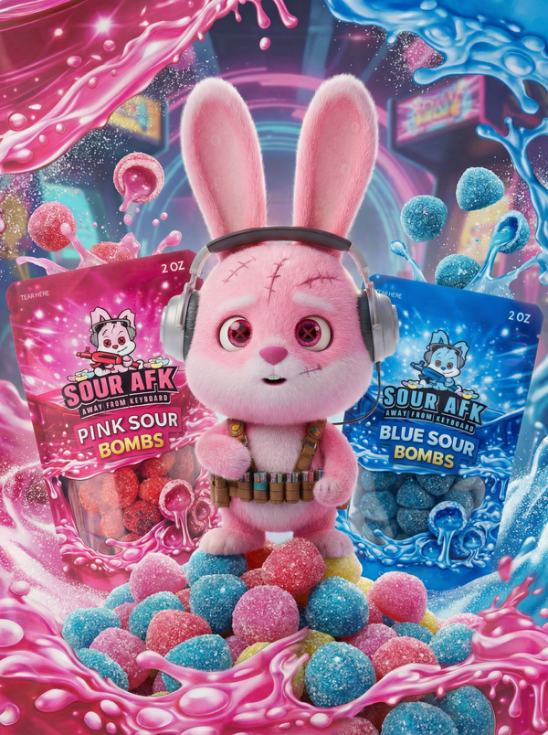 Sour AFK Pink Razz Bombs 2oz